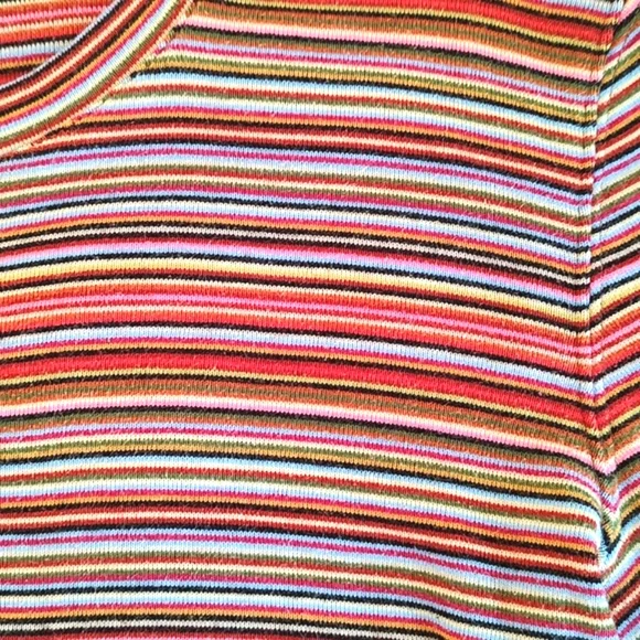 Links Womens Long Sleeve Stipe Mid Weight Knit Top Tee Shirt Size M - Picture 3 of 7